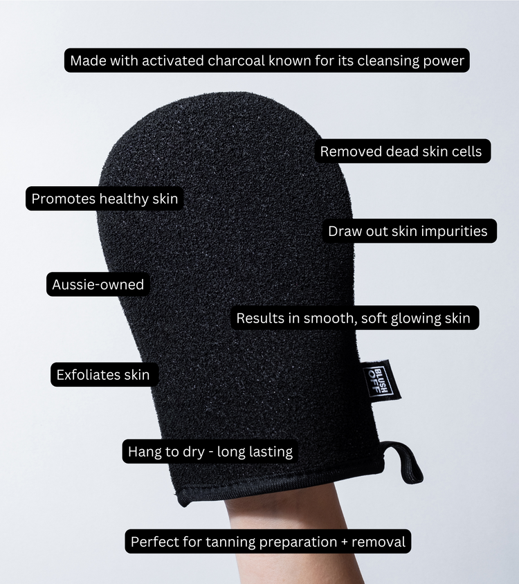 The Charcoal Body Glove - Blush Off - Eco Friendly Makeup Remover - FREE EXPRESS SHIPPING
