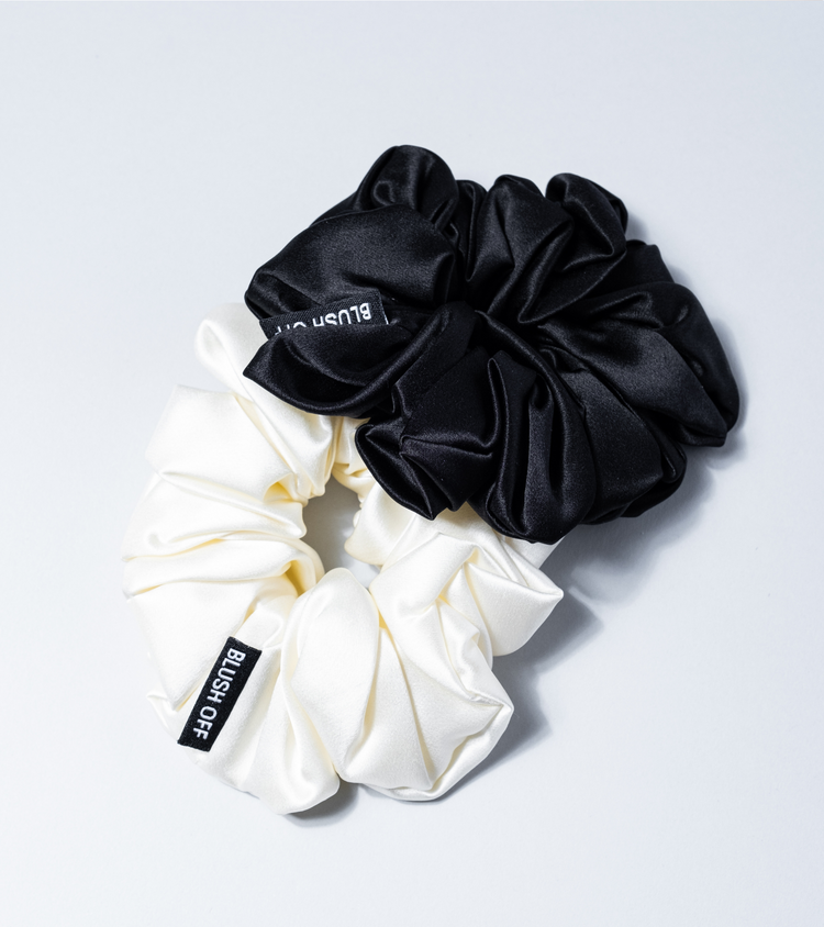 Large Silk Scrunchie - Blush Off - Eco Friendly Makeup Remover - FREE EXPRESS SHIPPING