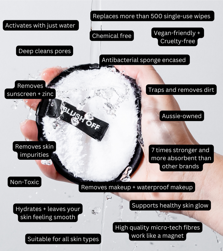 Single Pad - Blush Off - Eco Friendly Makeup Remover - FREE EXPRESS SHIPPING