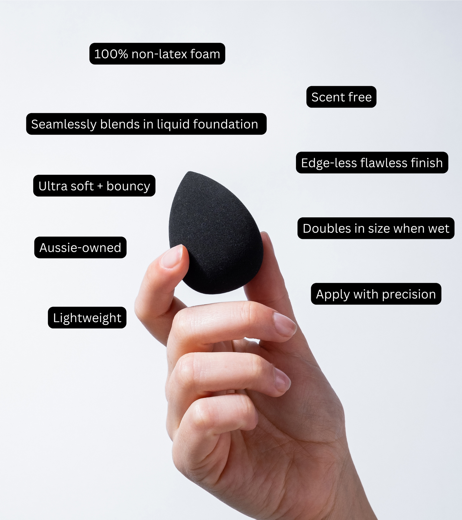 Makeup Beauty Blender + Blender Case - Blush Off - Eco Friendly Makeup Remover - FREE EXPRESS SHIPPING