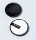 Black and white Blush Off reusable makeup remover pads with soft microfibre and finger strap